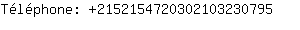 Tlphone: 215215472030210323....