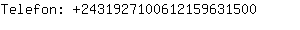 Telefon: 243192710061215963....