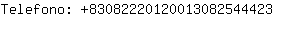 Telefono: 8308222012001308254....