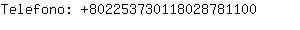 Telefono: 80225373011802878....