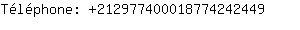 Tlphone: 21297740001877424....