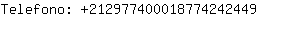 Telefono: 21297740001877424....