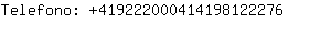 Telefono: 41922200041419812....