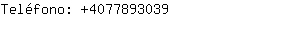 Teléfono: 407789....