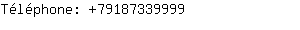 Téléphone: 7918733....