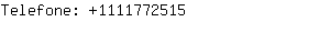 Telefone: 111177....