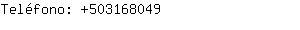 Teléfono: 50316....
