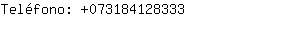 Teléfono: 07318412....