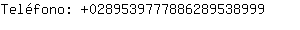 Telfono: 028953977788628953....