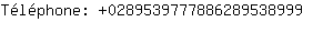 Tlphone: 028953977788628953....