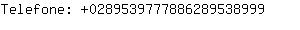 Telefone: 028953977788628953....