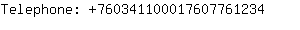 Telephone: 76034110001760776....