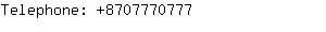 Telephone: 870777....