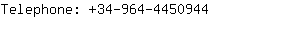 Telephone: 34-964-445....
