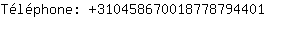 Tlphone: 31045867001877879....