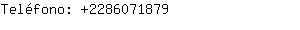 Teléfono: 228607....