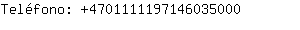 Telfono: 470111119714603....
