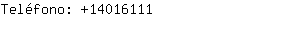 Teléfono: 1401....