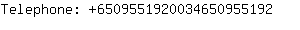 Telephone: 650955192003465095....