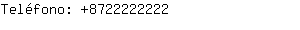 Teléfono: 872222....