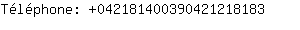 Tlphone: 04218140039042121....