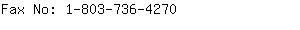 Fax No: 1-803-736-....