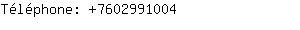 Téléphone: 760299....