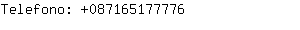 Telefono: 08716517....