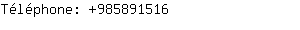 Téléphone: 98589....