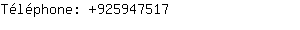 Téléphone: 92594....