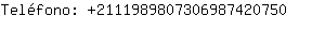 Telfono: 211198980730698742....