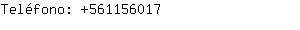Teléfono: 56115....