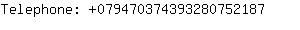 Telephone: 07947037439328075....