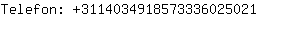 Telefon: 311403491857333602....