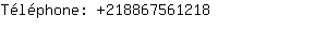 Téléphone: 21886756....