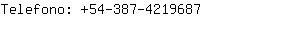 Telefono: 54-387-421....