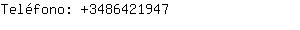 Teléfono: 348642....