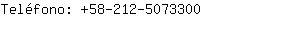 Teléfono: 58-212-507....