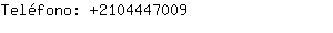 Teléfono: 210444....