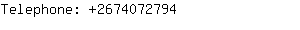 Telephone: 267407....