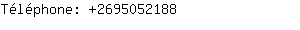 Téléphone: 269505....