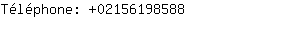 Téléphone: 0215619....