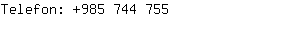 Telefon: 985 744....