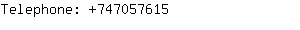 Telephone: 74705....