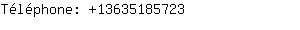 Téléphone: 1363518....