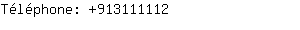 Téléphone: 91311....