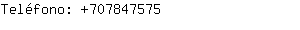 Teléfono: 70784....