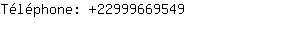 Téléphone: 2299966....