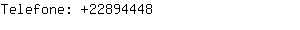 Telefone: 2289....