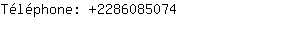Téléphone: 228608....